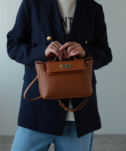 2WAYターンロックミニショルダーハンドバッグ 12-1174